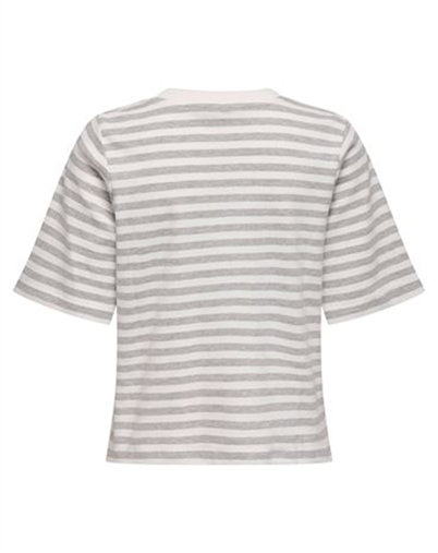 Only - ONLCarlina Life O-Neck T-shirt - Cloud Dancer/Light Grey